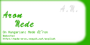 aron mede business card